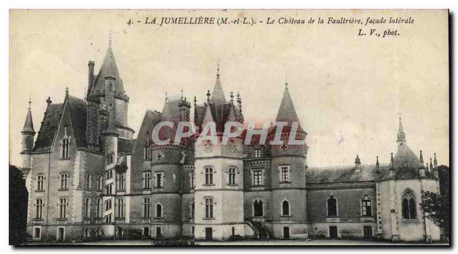 La Jumelliere CPA Le chateau de la Faultriere facade laterale