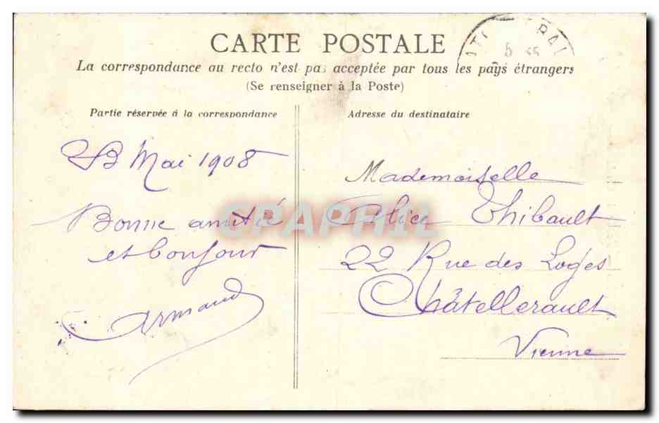 CPA Folklore Costume Anjou Coiffe de Chalonne sur Loire TOP — Verso