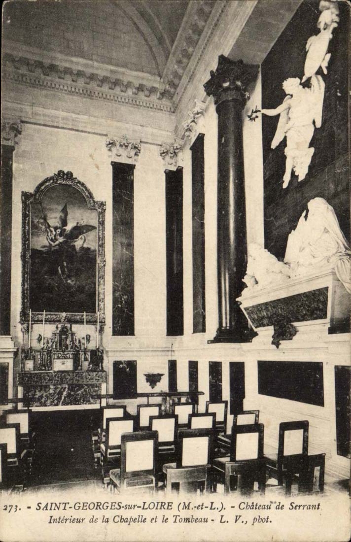 Saint Georges sur Loire CPA Chateau de Serrant Interieur de la chapelle et le tombeau