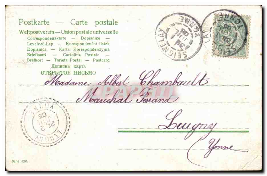Fantaisie - Enfants - Amities Sinscere Eugene - children playing at the riverside - CPA  — Verso