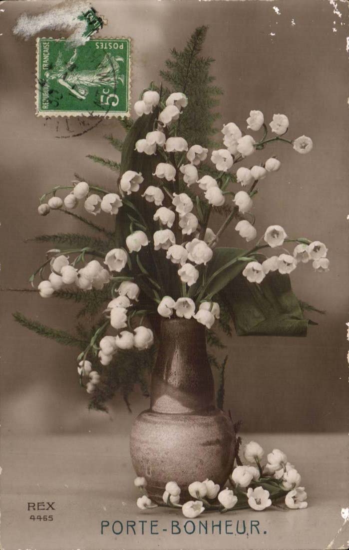 Fantaisie - Fleur - Muget - porte bonheur- CPA 
