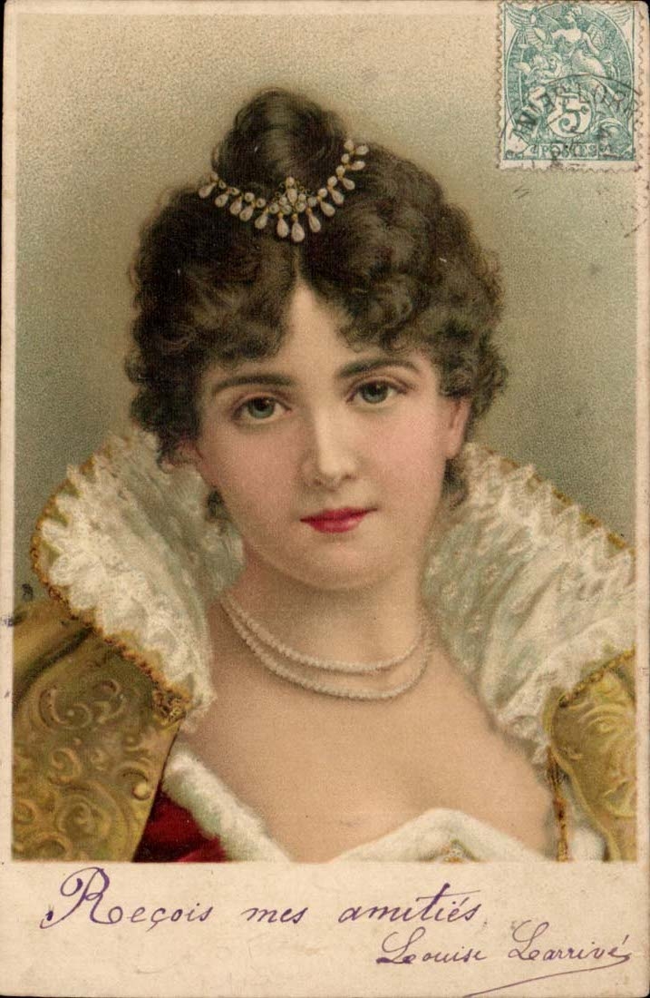 Fantaisie - Femme - Fercois mes amities - Aluring Woman CPA 
