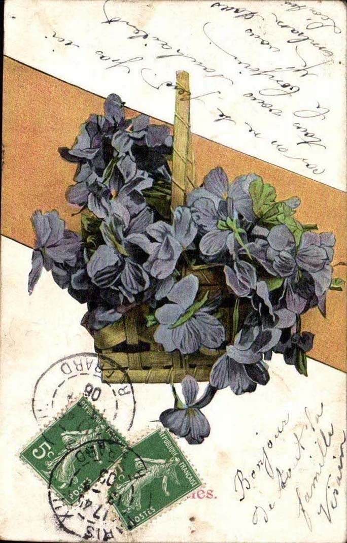 Violets dans un panier — série 610 — Union postale universelle