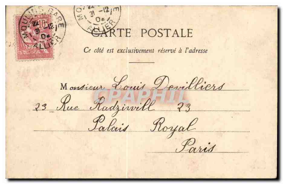 Je ne vous oubliais pas — 1903 — Phototypie A. Berthet & Cie, Nancy — Verso