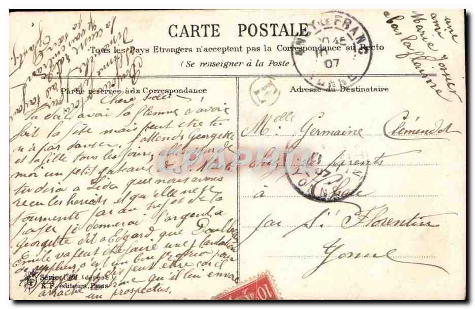 Fantaisie - Fleurs - Bonne Fete - CPA  — Back