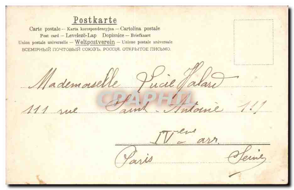 Fantaisie - Enfants - Children greeting each other - CPA  — Rückseite