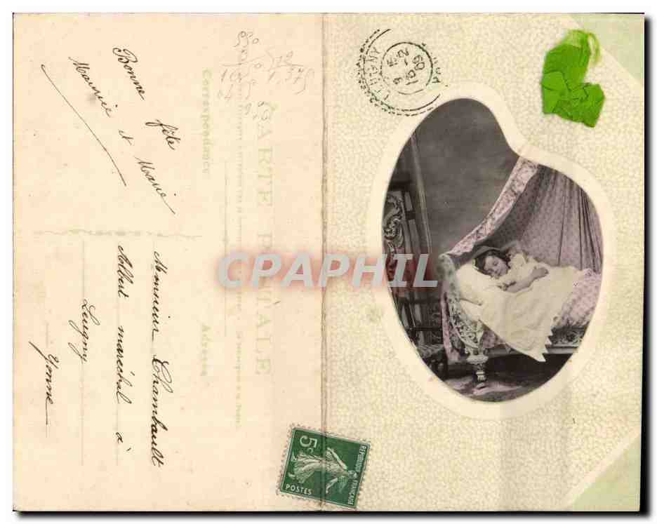 Fantaisie - Enfant - Child Sleeping - CPA 