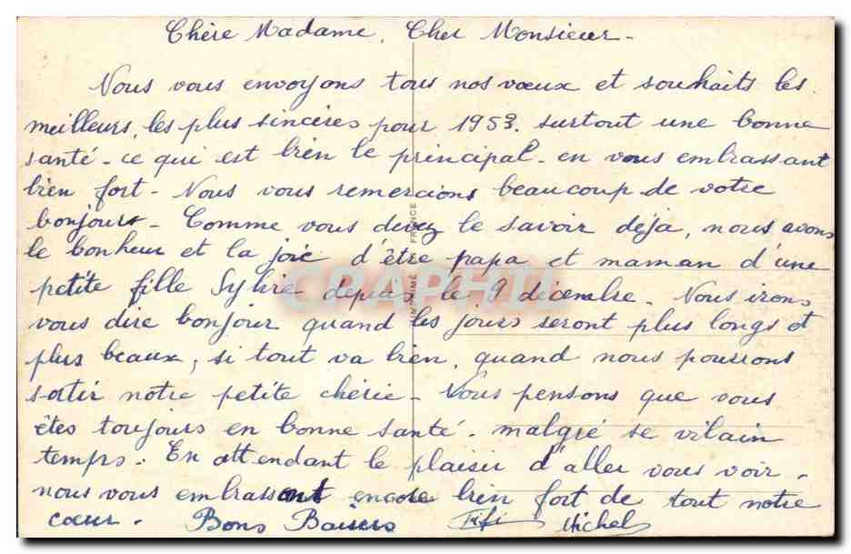 CPA FAntaisie Bonne annee  — Rückseite