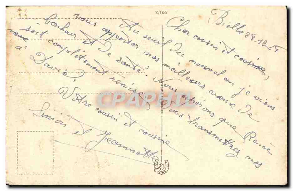 CPA FAntaisie Bonne annee  — Verso