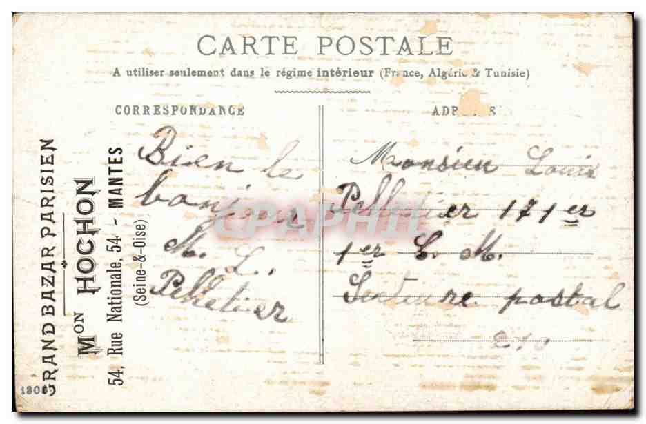 CPA FAntaisie Bonne Fete Saint Louis — Rückseite
