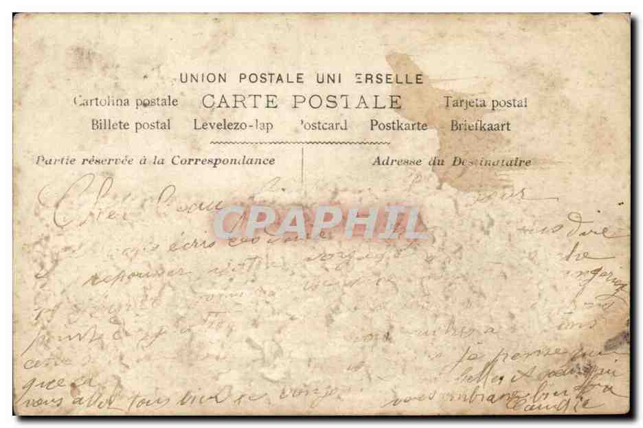 CPA FAntaisie Mes plus affectueux baisers (enfant) — Rückseite