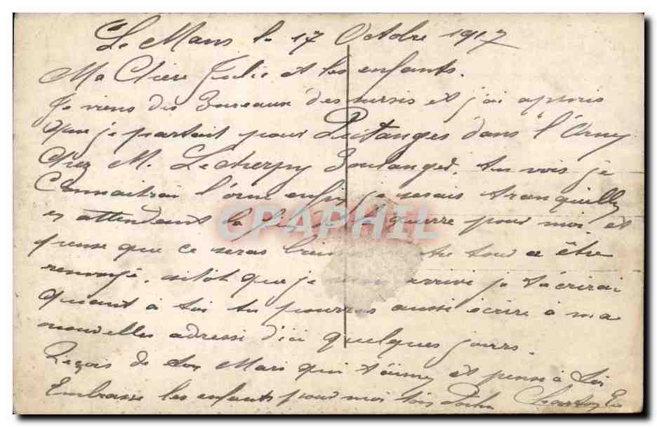CPA FAntaisie Couple Le baiser divine vresse de deux coeurs aimants — Rückseite