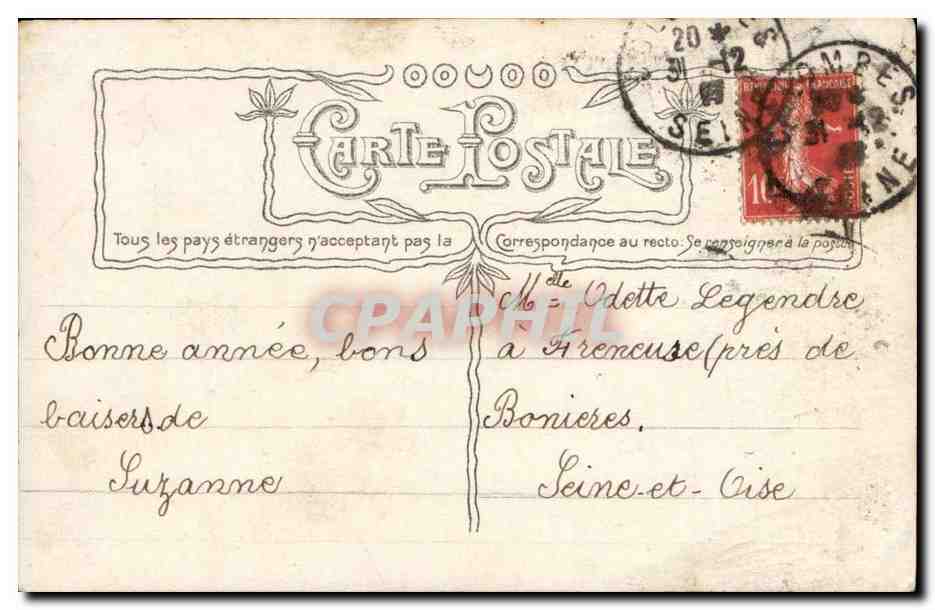 CPA fantaisie enfant  — Verso