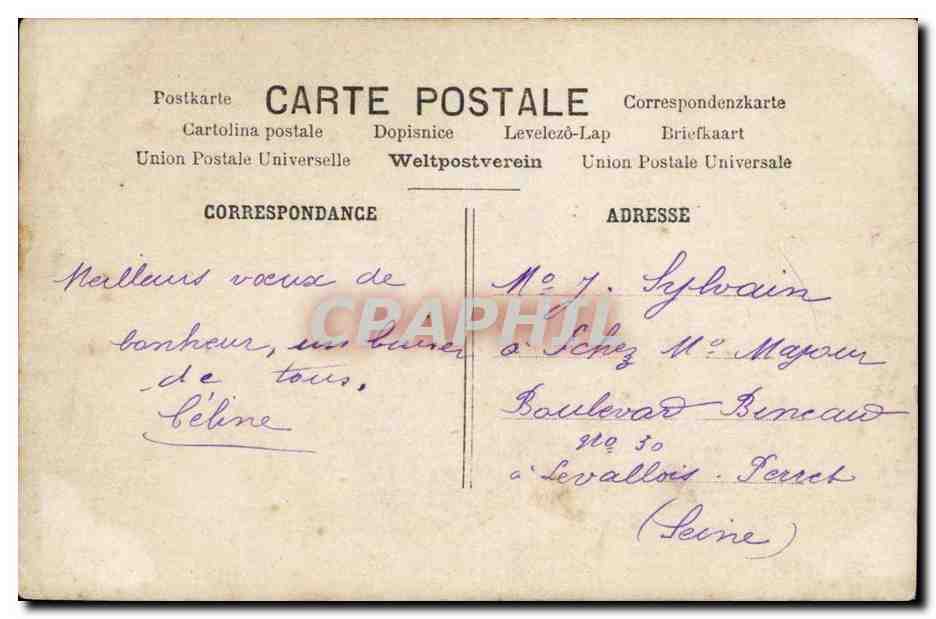 Fille avec couronne de houx — 'Heureuse Année' — H.K.C. n° 32/18 — Verso