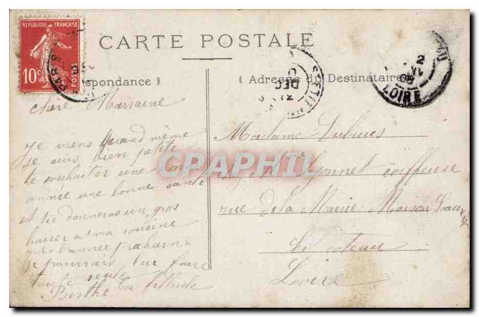 CPA fantaisie Bonne annee Enfant — Rückseite