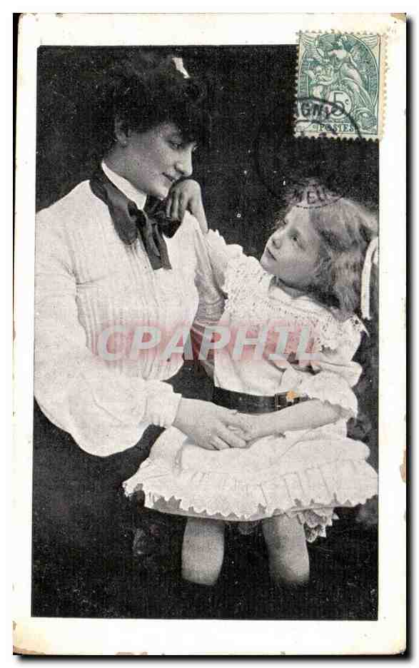 CPA fantaisie Femme et enfant