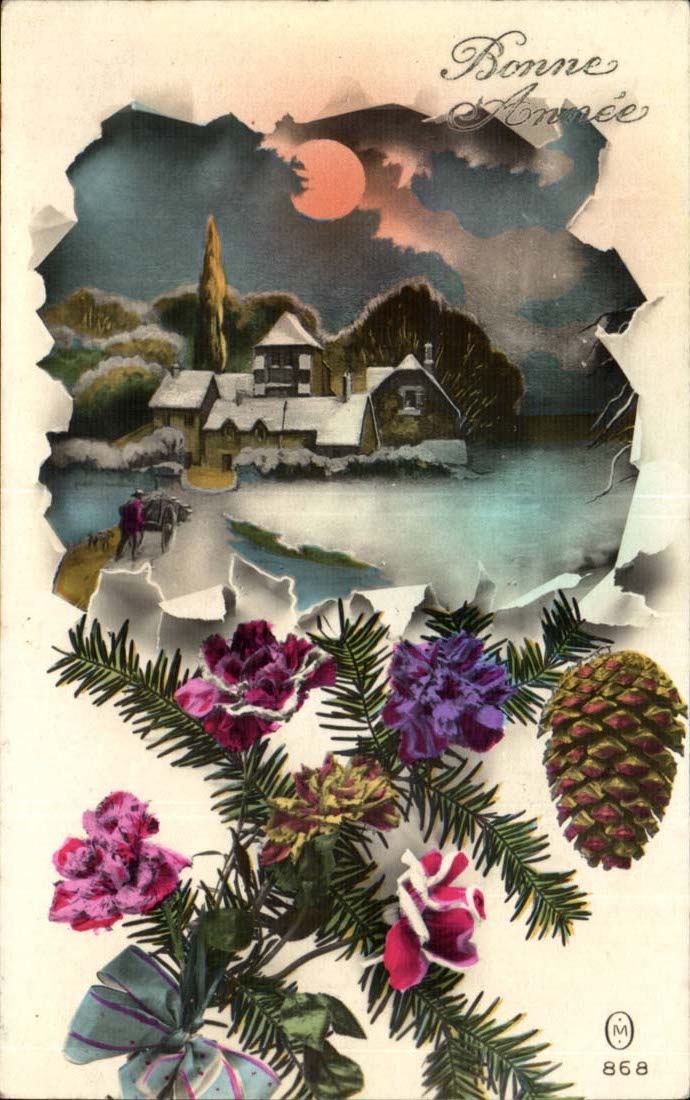 CPA fantaisie Bonne annee