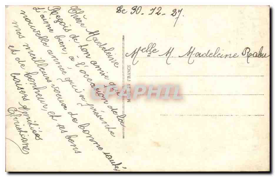 CPA fantaisie Bonne annee — Verso