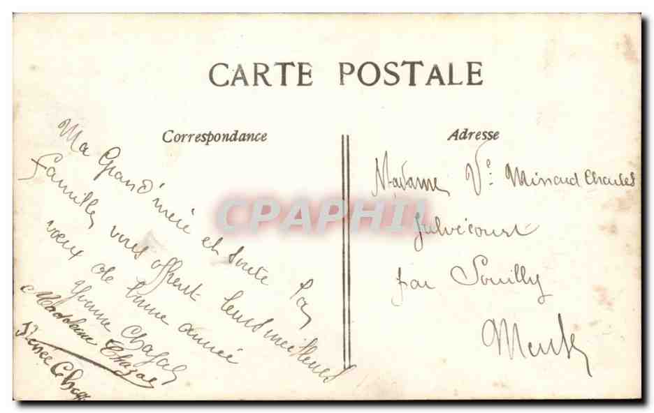 CPA FAntaisie Fleurs Bonne annee  — Rückseite