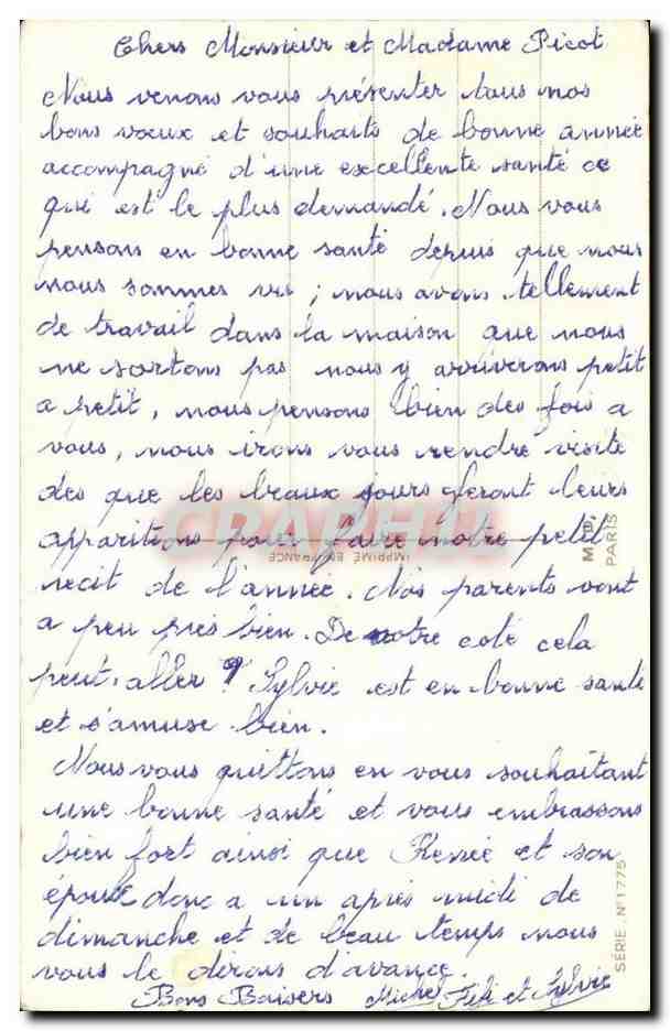 CPA FAntaisie Bonne et heureuse annee  — Rückseite