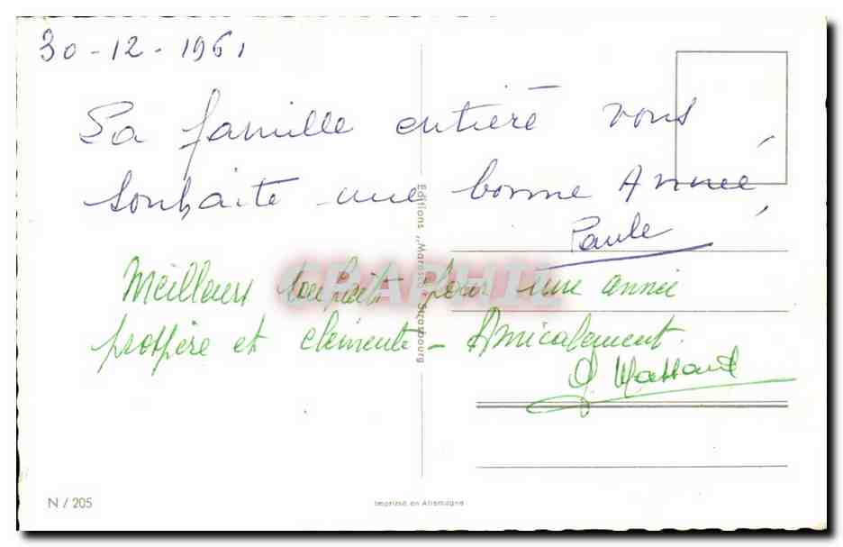 CPA FAntaisie Bonne annee  — Verso