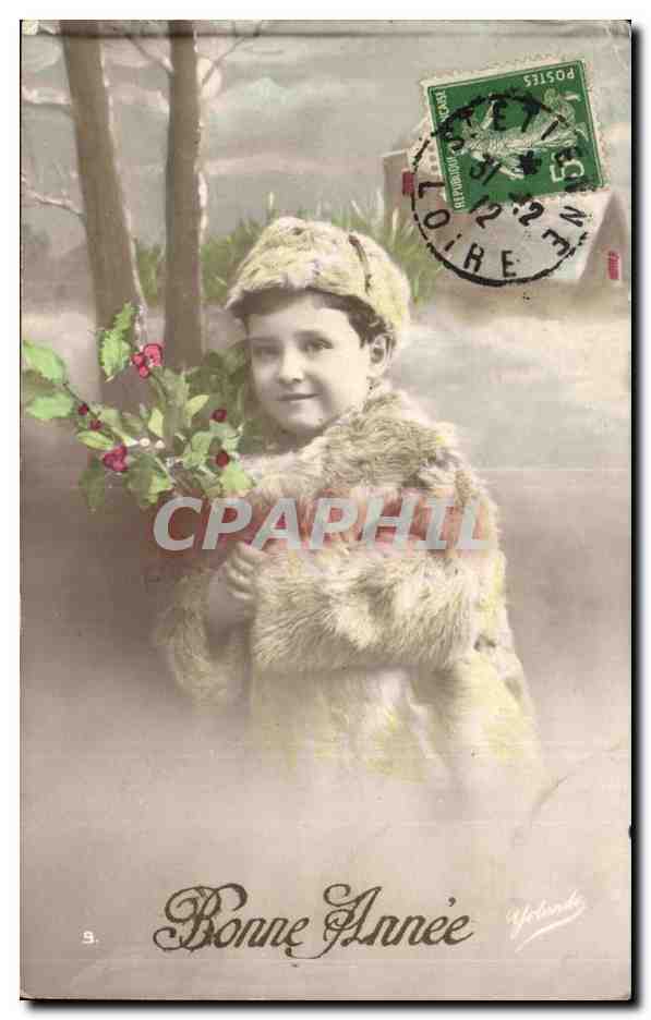 CPA FAntaisie Bonne annee Enfant
