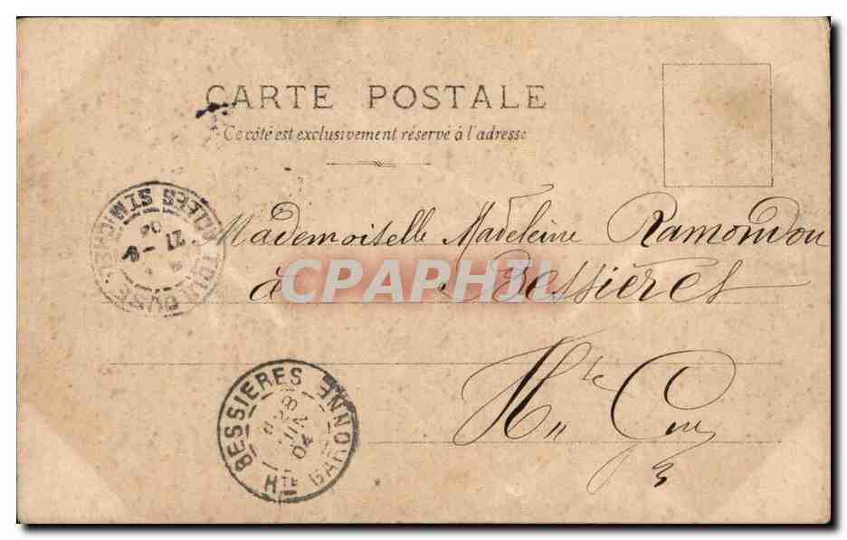 Cléo de Mérode — Profilporträt — Reutlinger Paris, Serie SIP 68 — Rückseite