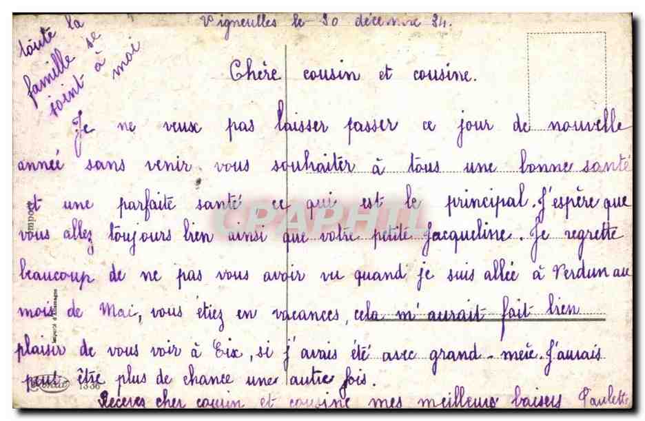 CPA FAntaisie Une bonne et heureuse annee — Back