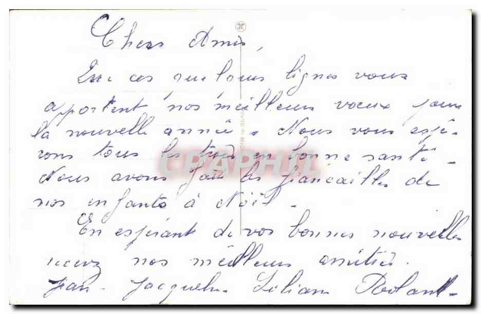 CPA FAntaisie Bonne annee — Rückseite