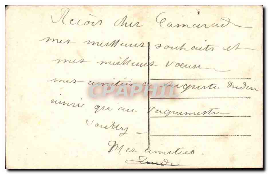 CPA FAntaisie Bonne annee Couple — Verso