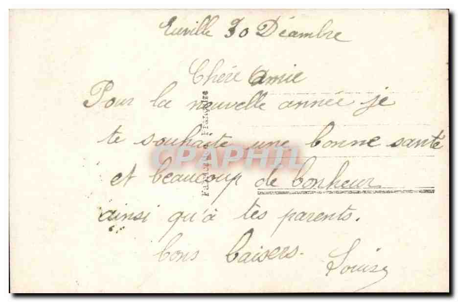 CPA FAntaisie Bonne annee Fer a cheval — Rückseite