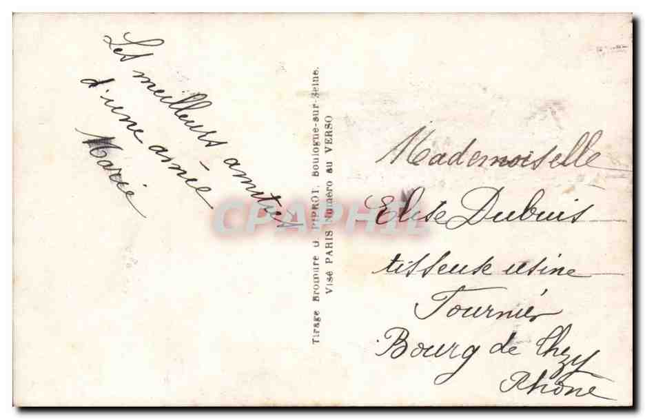 CPA FAntaisie Femme — Verso
