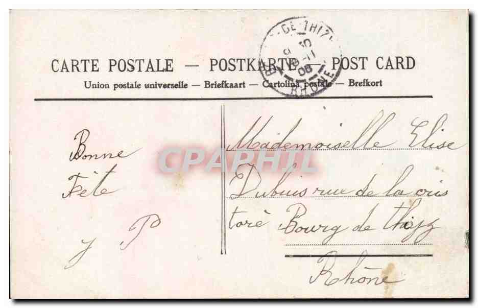 CPA Fantaisie Enfant Gage d'affection — Rückseite