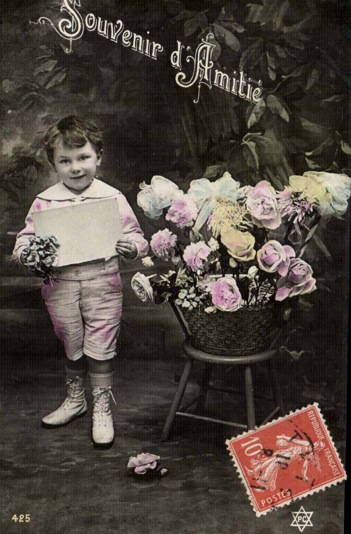 CPA Fantaisie Enfant Souvenir d'amitie