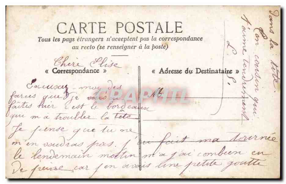 CPA Fantaisie Enfant Souvenir d'amitie — Verso