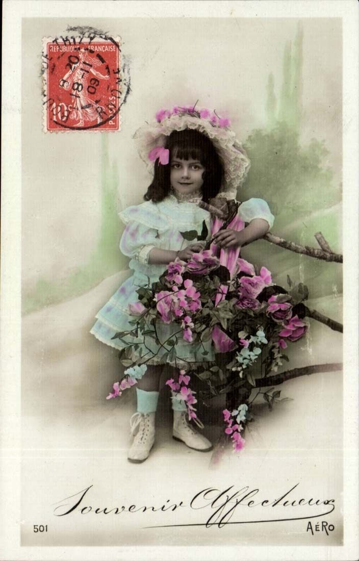 CPA Fantaisie Enfant Souvenir affectueux