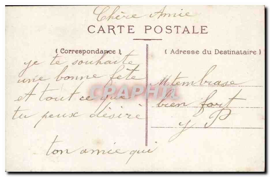 CPA Fantaisie Enfant Souvenir affectueux — Verso