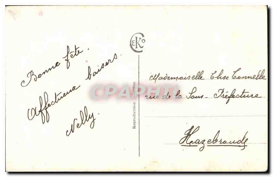 Femme souriante avec panier de fleurs enneigé — éditeur EKO, n° 3701 — Reverso