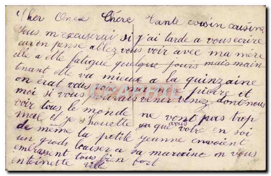CPA Fantaisie Amities Enfant — Verso