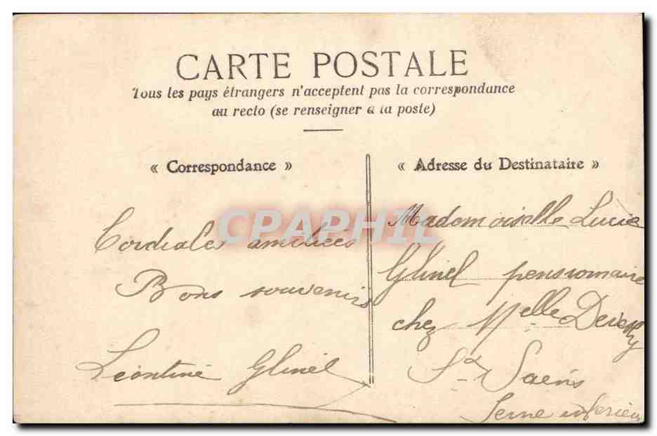 CPA Fantaisie Gage d'amitie Enfant — Rückseite