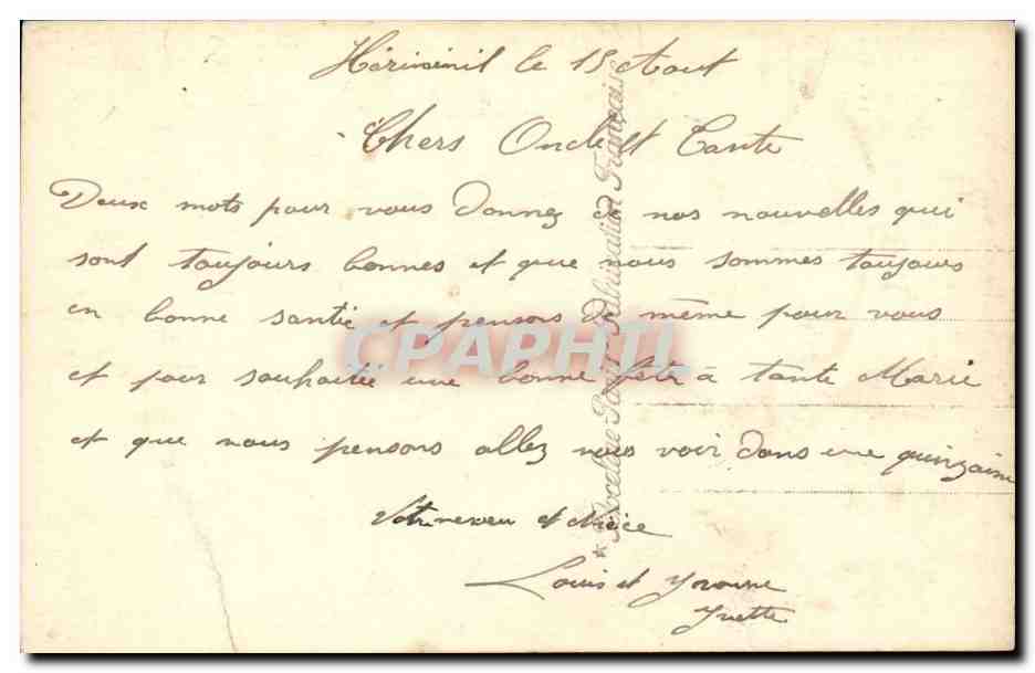 CPA Fantaisie Bonne fete — Rückseite