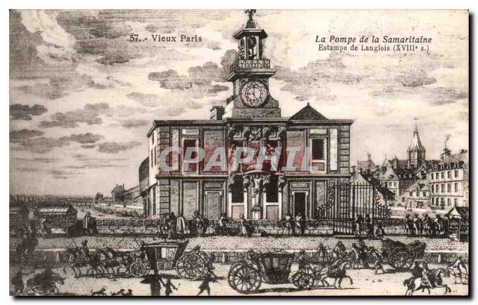 CPA Histoire Vieux Paris La pompe de la SAmaritaine Estampe de Langlois