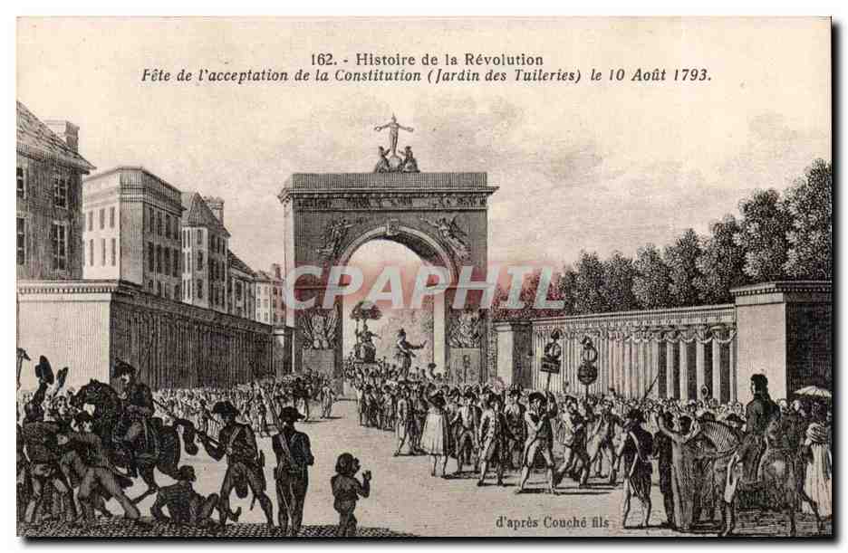 CPA Histoire de la Revolution Fete de l'acceptation de la Consitution (jardin des Tuileries) 10 aout 1793