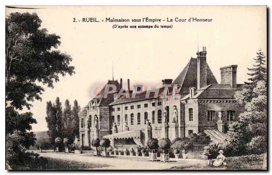 Rueil CPA Malmaison sous l'empire La cour d'honneur 