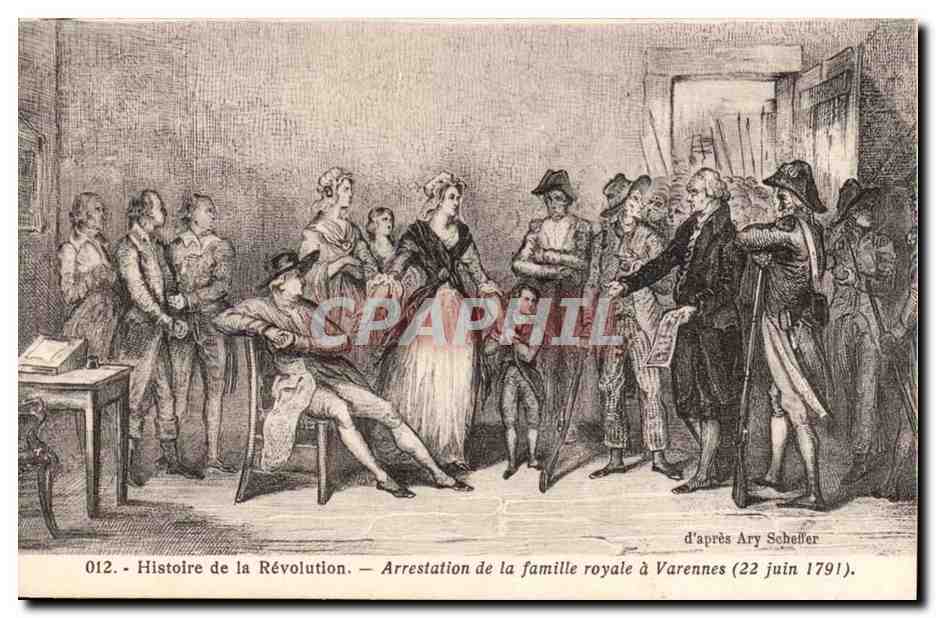CPA Histoire de la Revolution Arrestation de la famille royale a Varennes (22 juin 1792)