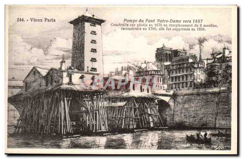 Pompe du Pont Notre-Dame — Vieux Paris — Collections d'Art et d'Histoire, Paris