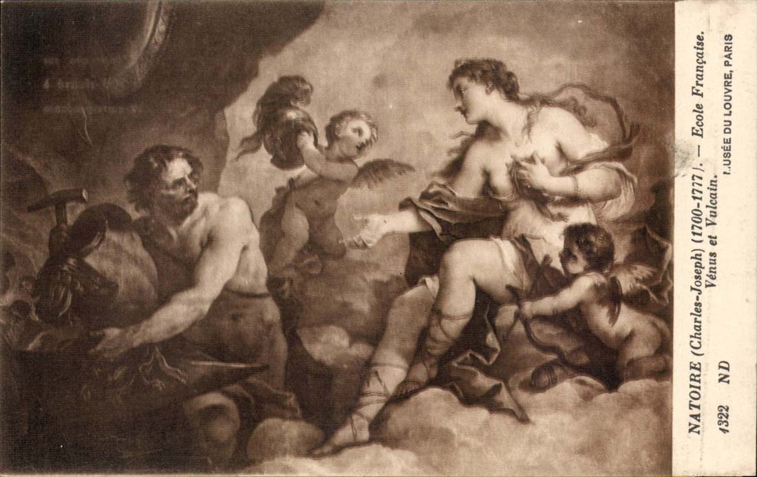 CPA Natoire Charles Joseph 1700 1777 Ecole Francaise Venus et Vulcain