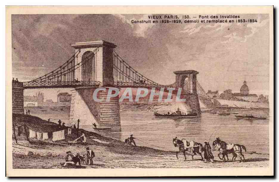 CPA Histoire Vieux Paris Pont des Invalides construit en 1828-1829