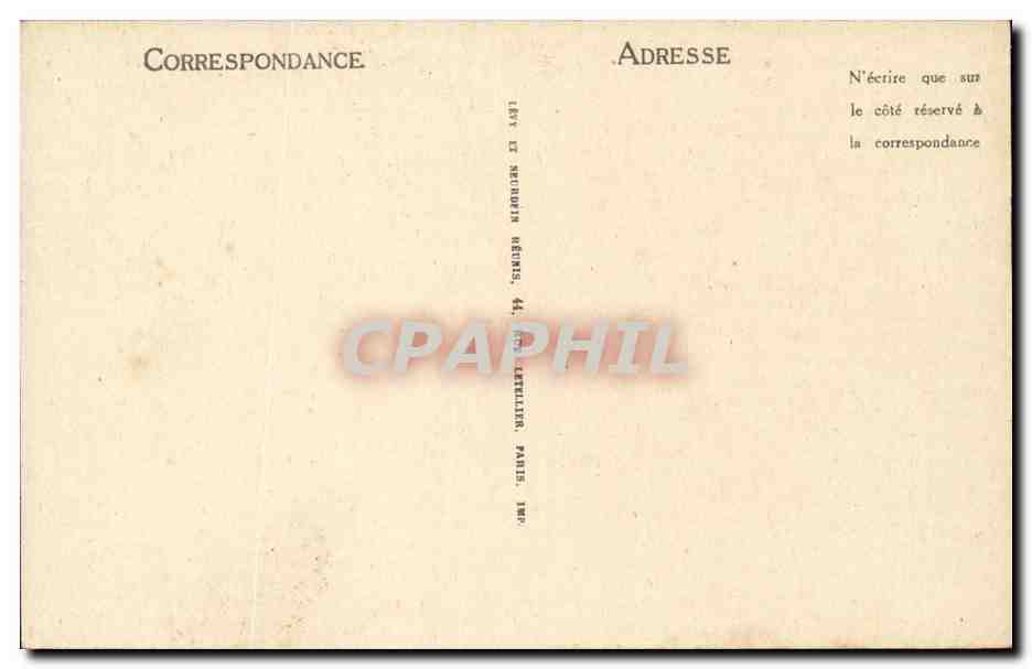 CPA Ecole Francaise Le Nain Repas de paysans (folklore) — Rückseite