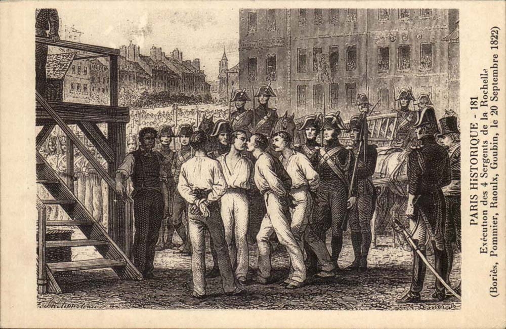 CPA Histoire Paris Historique Execution des 4 sergents de la Rochelle 20 septmebre 1792